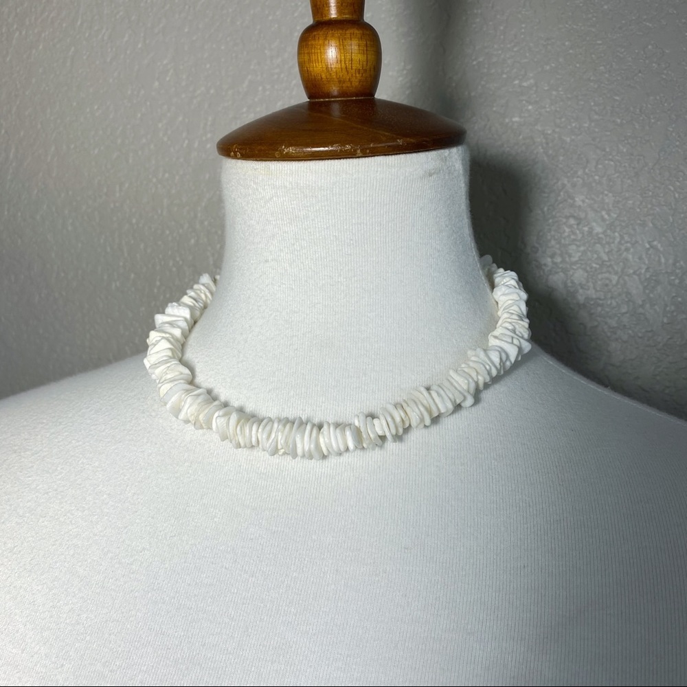 Vintage Boho Shell Bead Choker Surf Girl Necklace